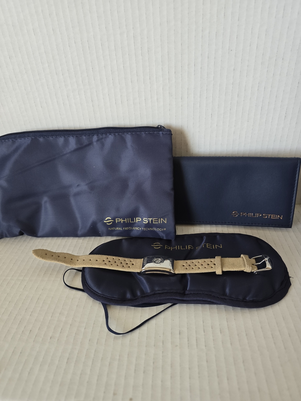 Philip Stein Classic Sleep System. Watch Accessory Set with Tan Strap
